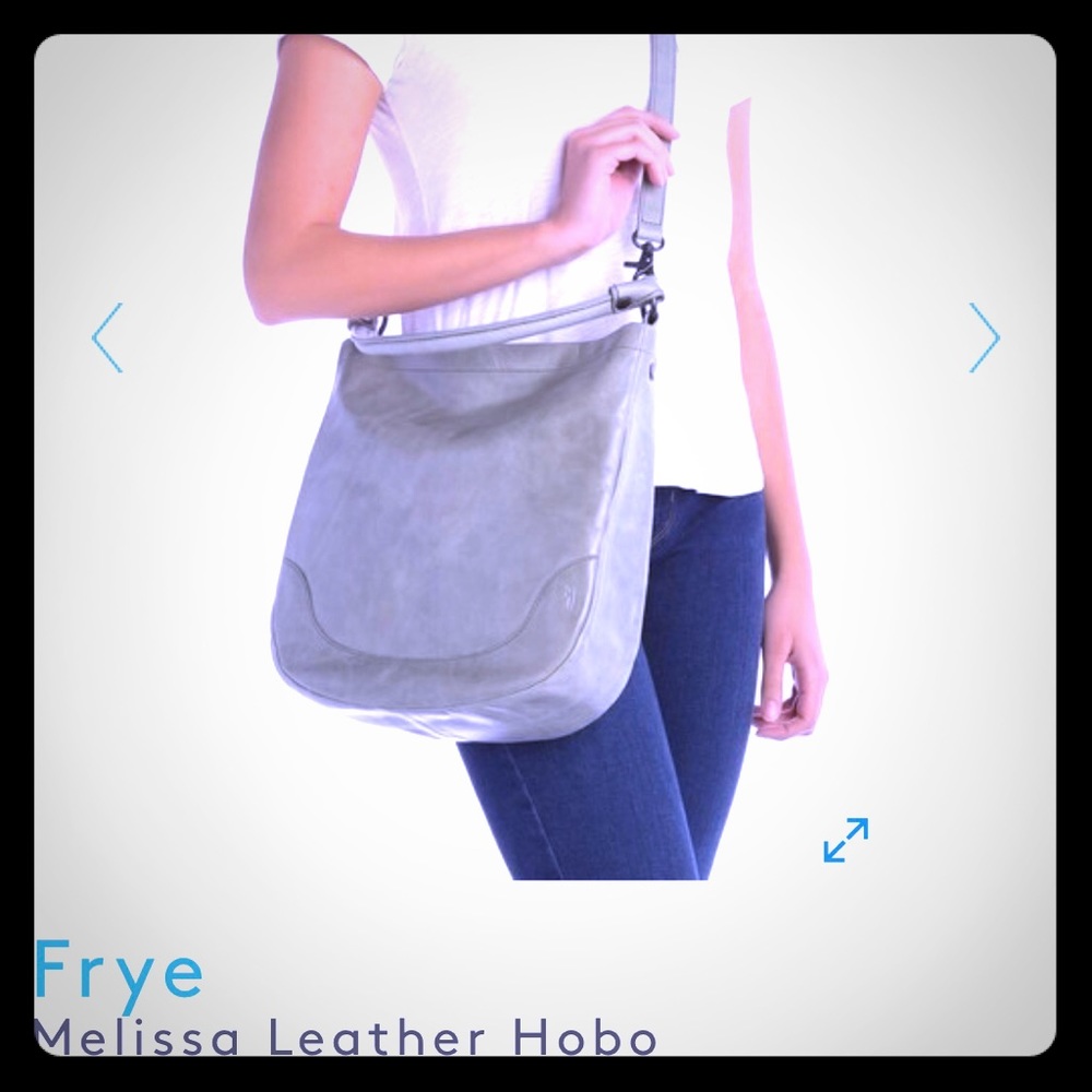 Frye Melissa Hobo bag in Ice/ grey